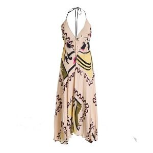 Otto’dame Vicose Dress Halter Tie Back Size 36/38